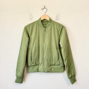 LULULEMON Non-Stop Bomber Jacket Green Foliage Insulated Reversible